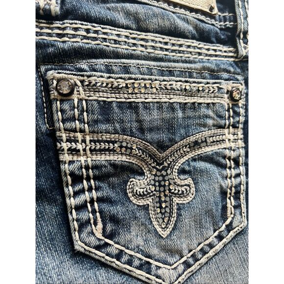 Rock Revival Charon Mid Rise Curvy Cut Off Shorts 27" - Picture 8 of 8